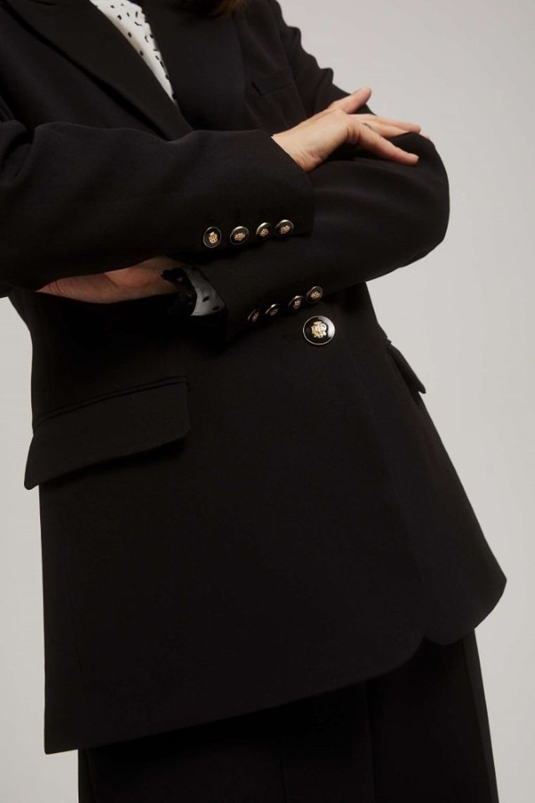 Marynarka damska, czarna, Moodo