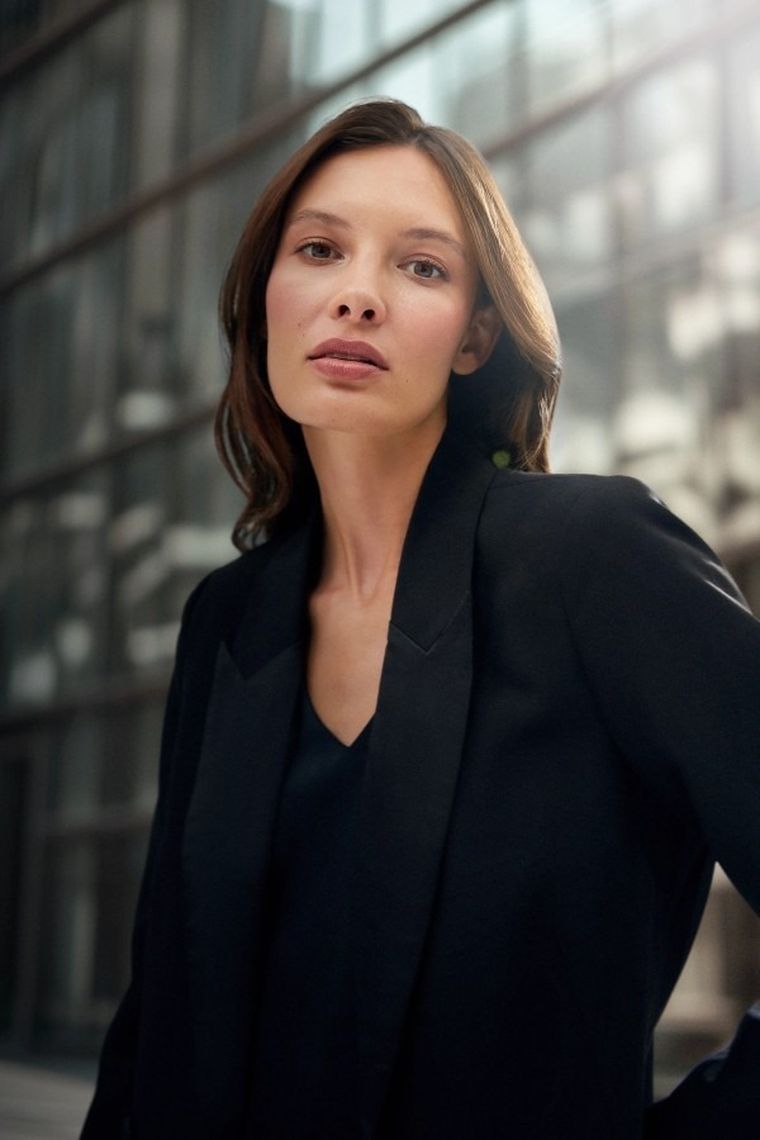 Marynarka damska, czarna, Moodo