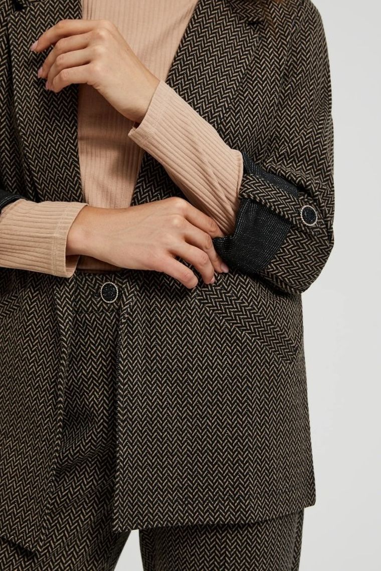 Marynarka damska, czarna, Moodo