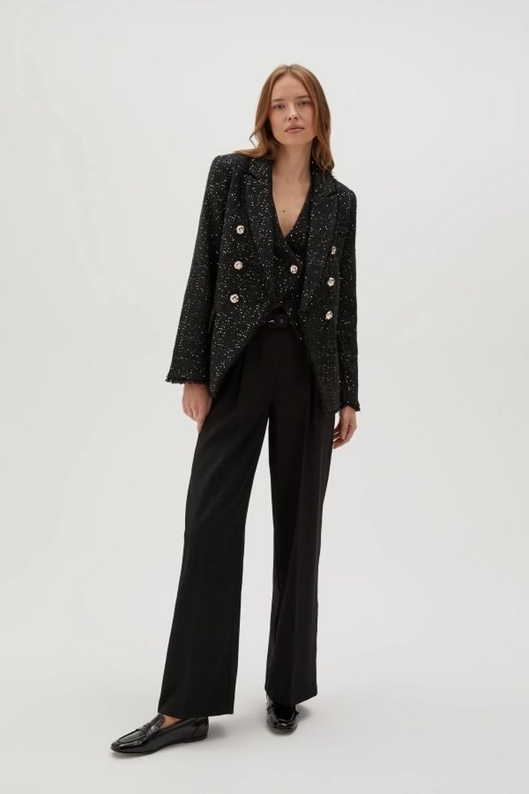 Marynarka damska, czarna, Moodo