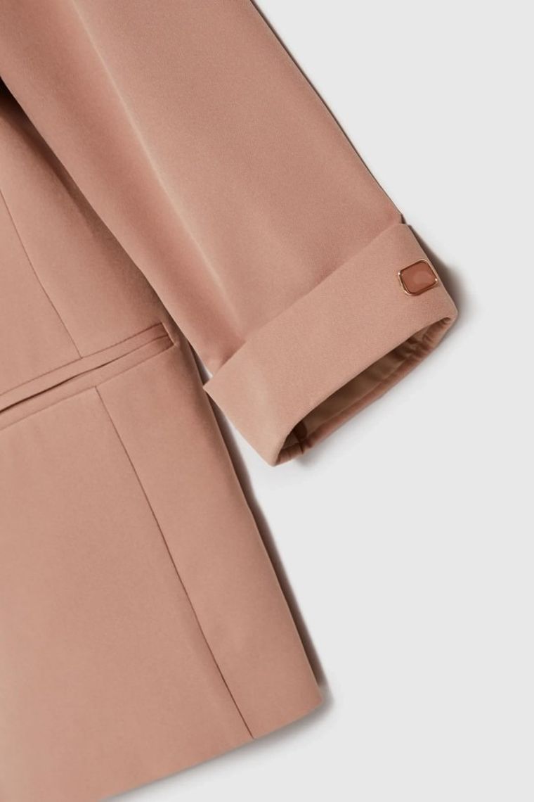 Marynarka damska, jasnobrązowa, Moodo