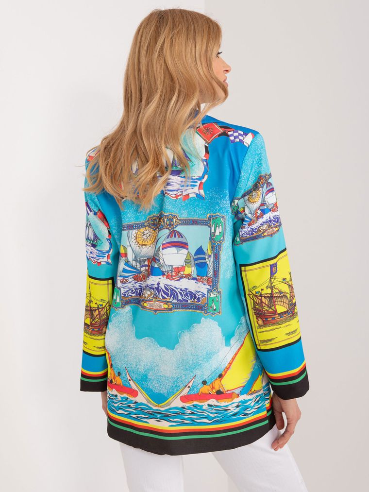 Marynarka damska, niebieska, Italy Moda