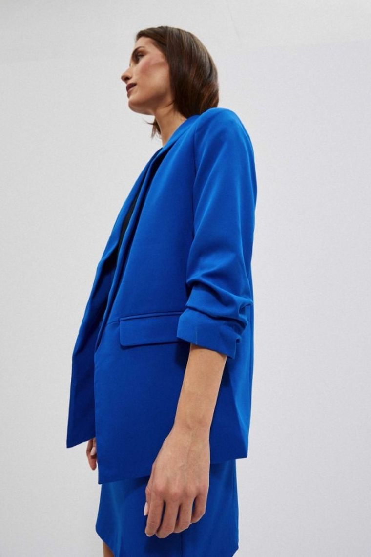 Marynarka damska, niebieska, Moodo