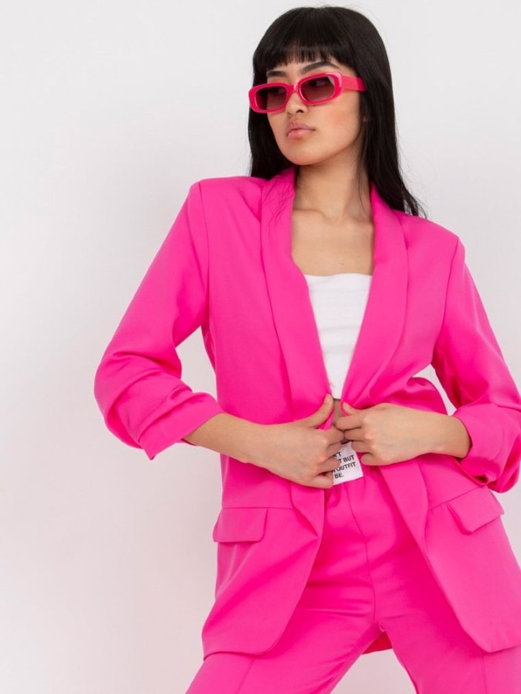 Marynarka damska, różowa, Italy Moda