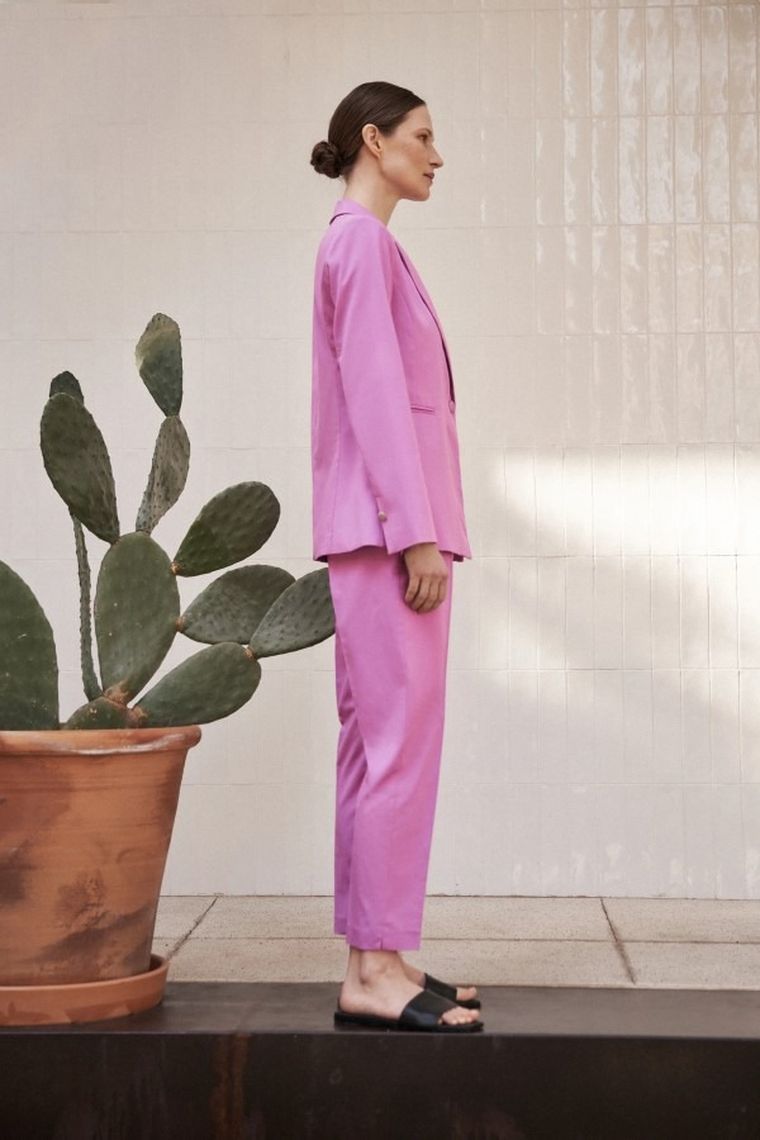 Marynarka damska, różowa, Moodo