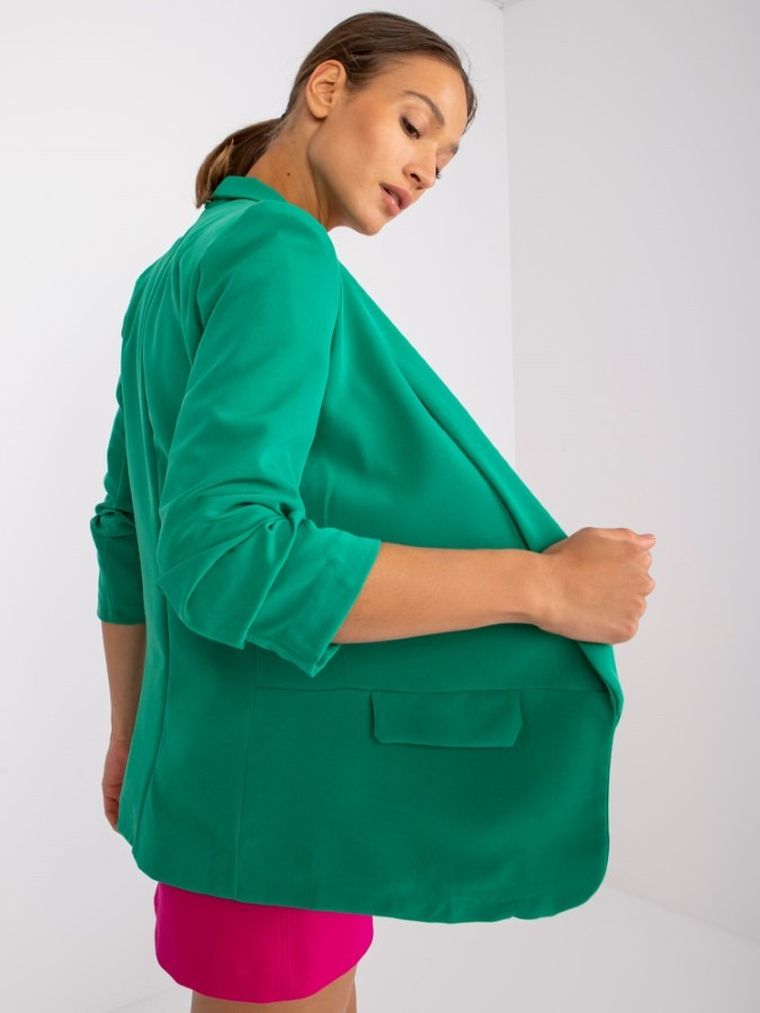 Marynarka damska, zielona, Italy Moda