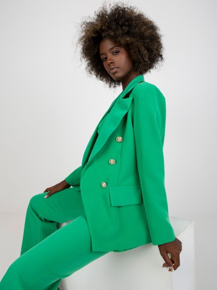 Marynarka damska, zielona, Italy Moda