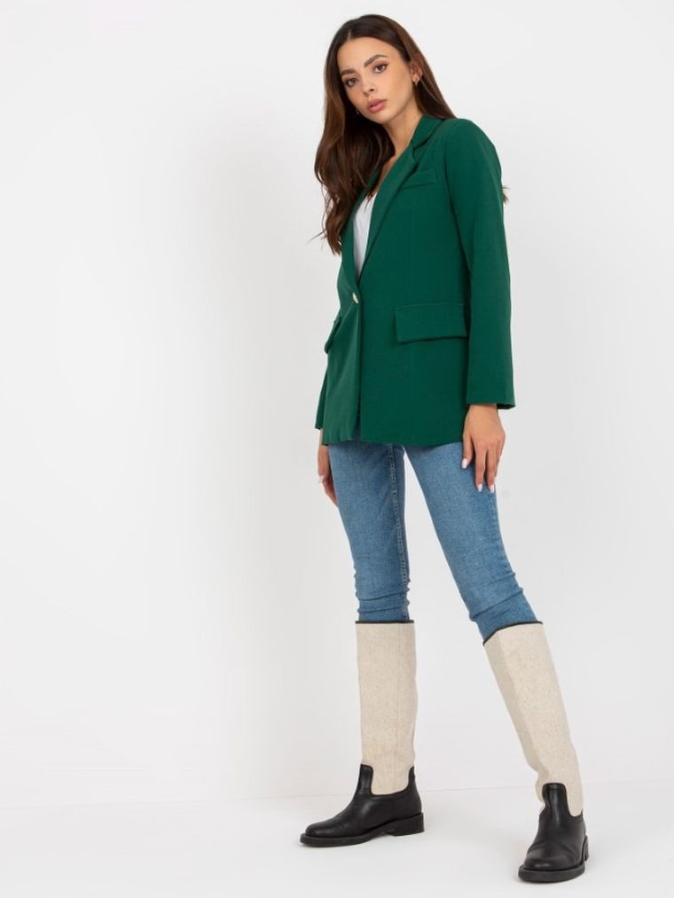 Marynarka damska, zielona, Italy Moda