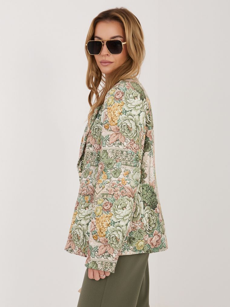 Marynarka damska, zielona, Italy Moda