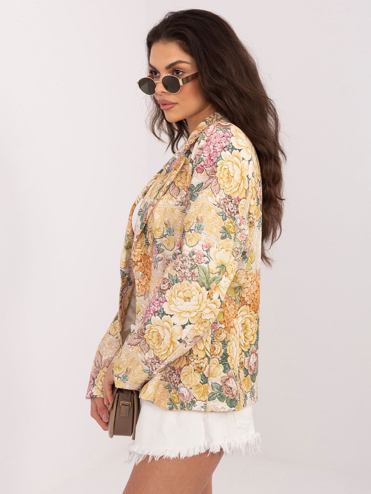 Marynarka damska, żółta, Italy Moda