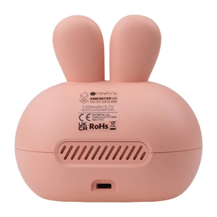 Mary's, Królik, budzik, różowy