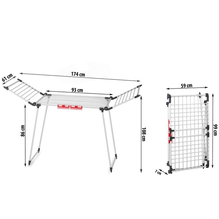 Massido, Debora, suszarka do prania, stojąca, 19 m