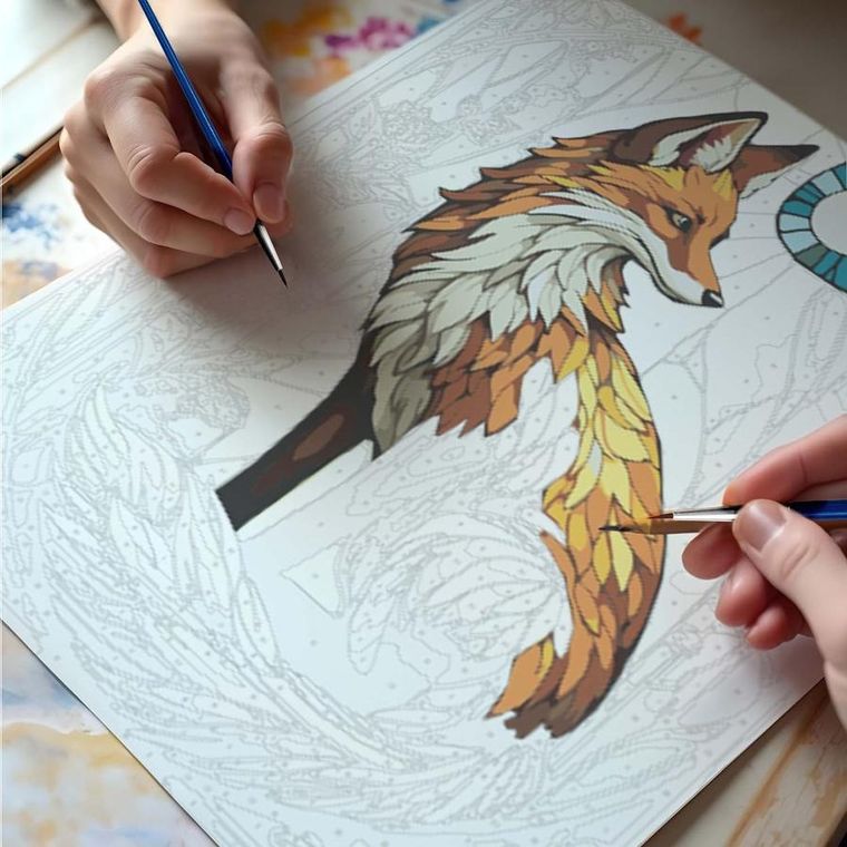 Massido, malowanie po numerach, Lisek, 40-50 cm