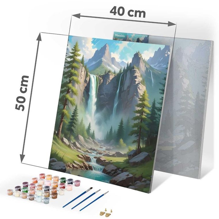 Massido, obraz do malowania po numerach, krajobraz górski, 40-50 cm