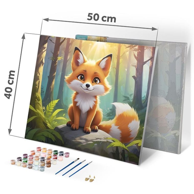 Massido, obraz do malowania po numerach, Lisek, 40-50 cm