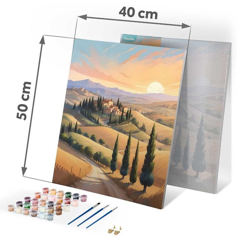 Massido, obraz do malowania po numerach, Pejzaż, 40-50 cm