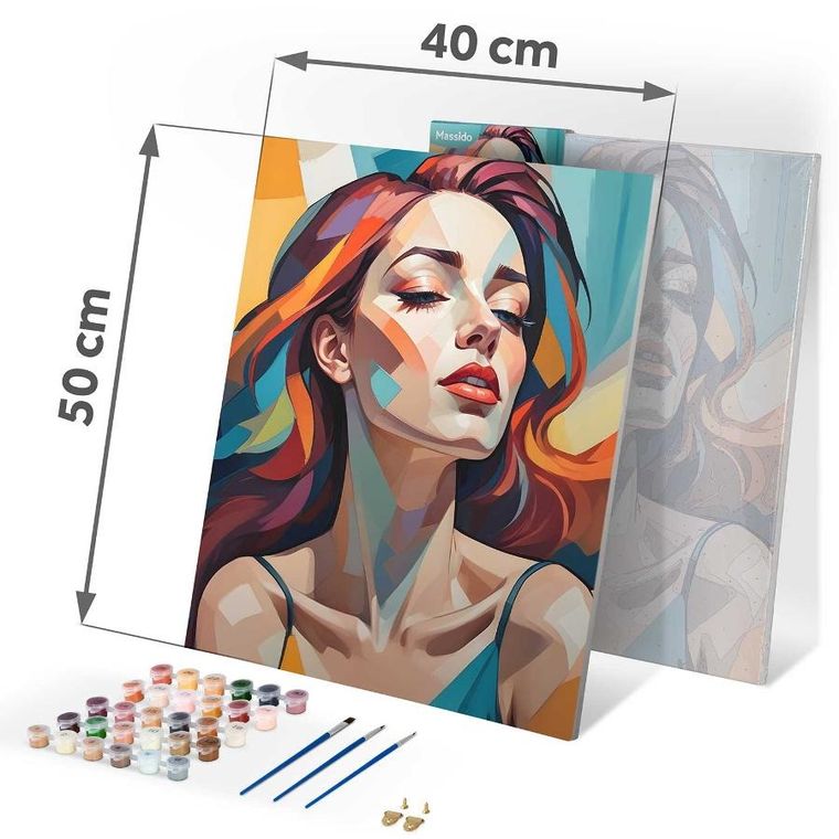 Massido, obraz do malowania po numerach, Portret kobiety, 40-50 cm