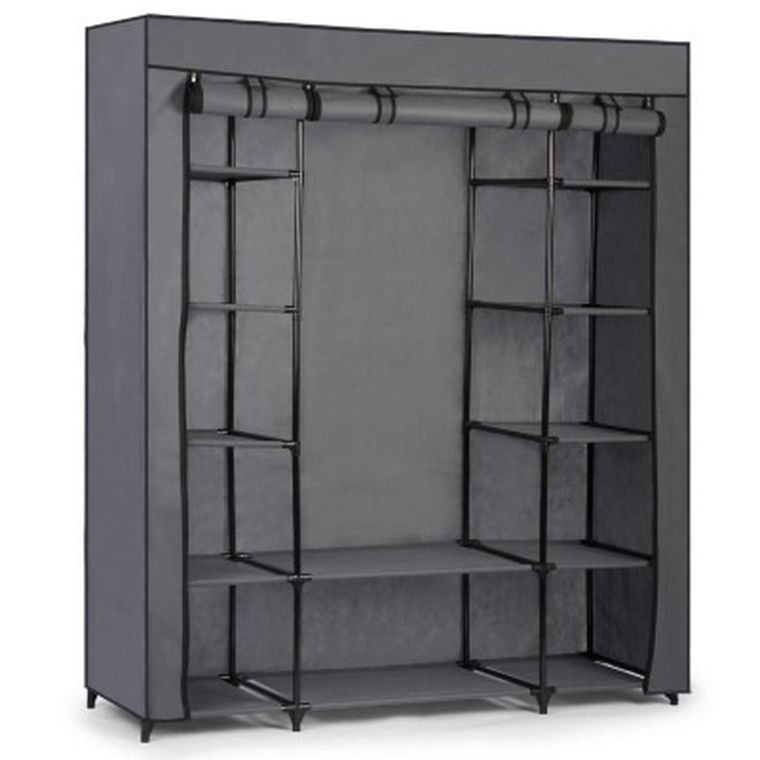 Massido, szafa tekstylna, 135-45-170 cm, grafit