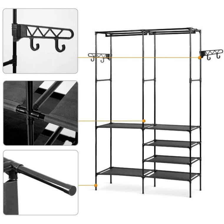 Massido, wieszak stojący, czarny