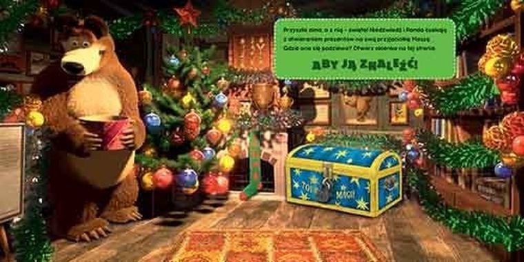 Masza i Niedźwiedź. 4 pory roku. Książka z otwieranymi okienkami