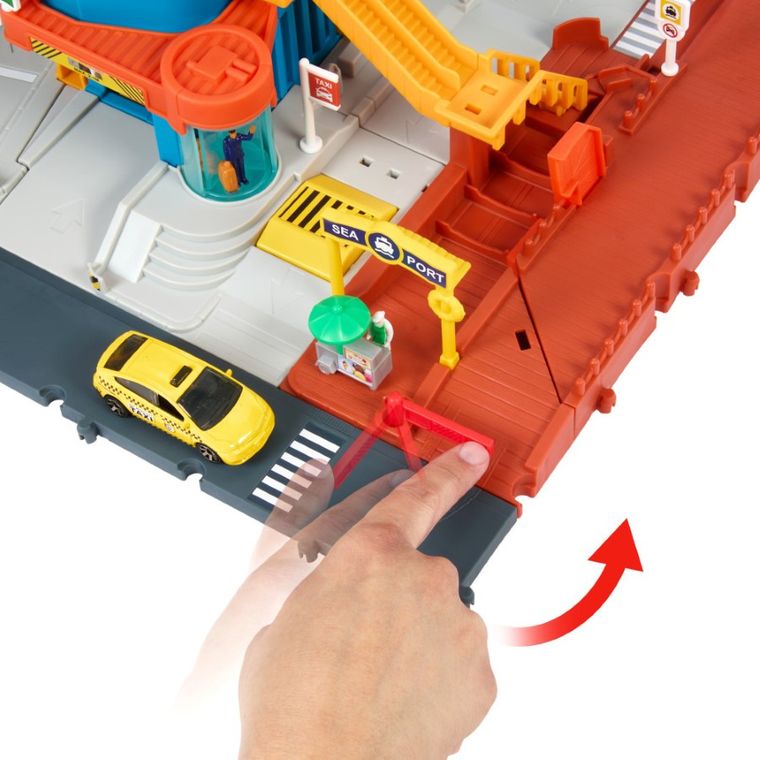 Matchbox, Action Drivers, Prawdziwe Przygody, Centrum transportowe, zestaw do zabawy