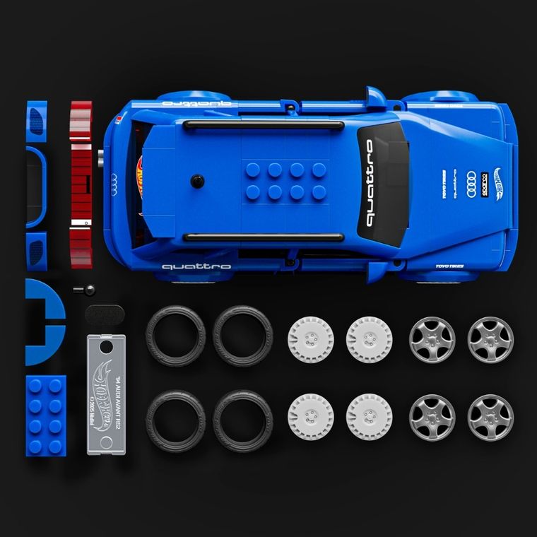 Mattel Brick Shop, Hot Wheels, Speed Series ’94 Audi Avant RS2, klocki, 236 elementów