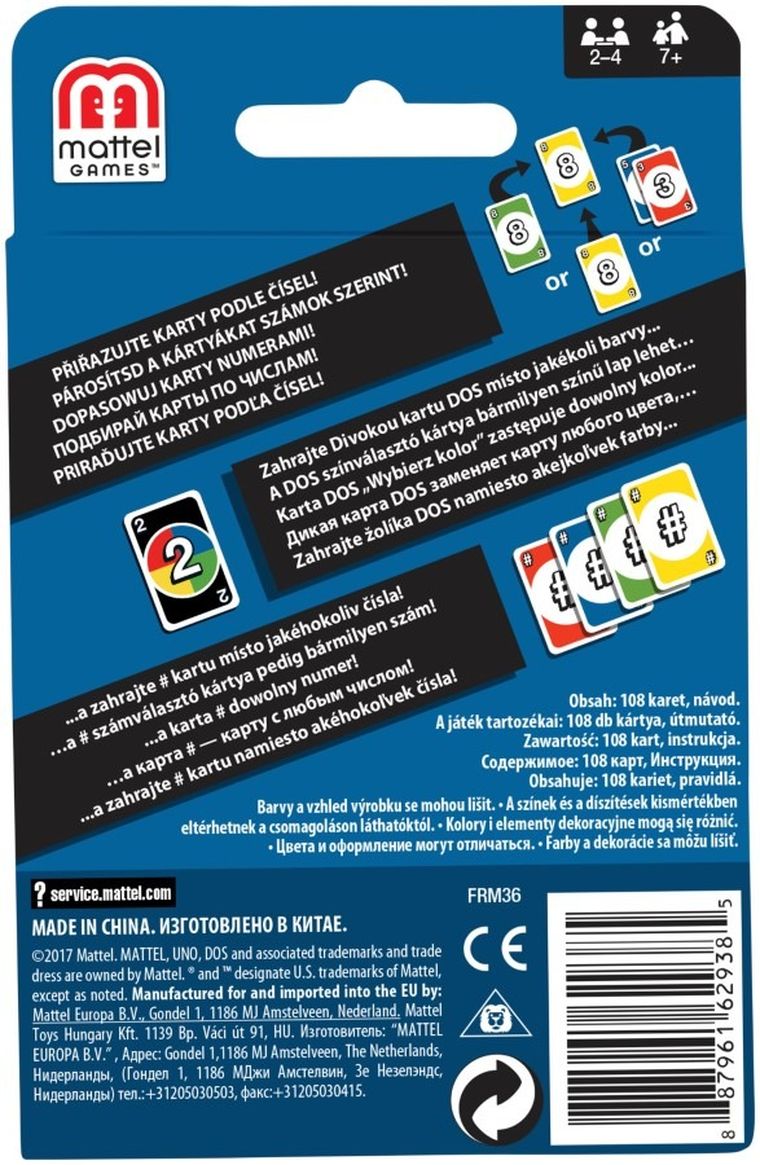 Mattel, DOS, gra karciana