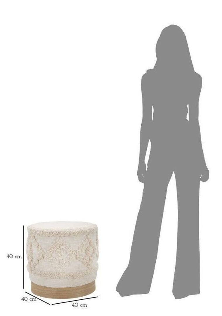 Mauro Ferretti, Damasco, tuftowana pufa okrągła, średnica 40 cm