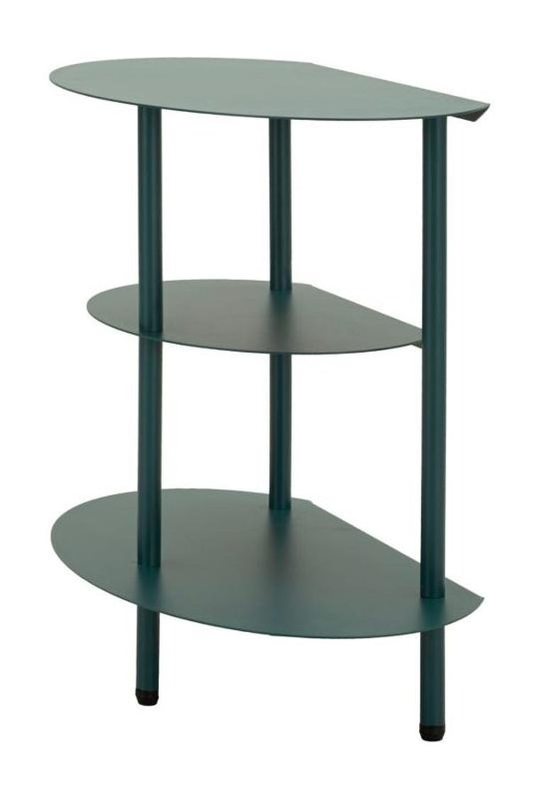 Mauro Ferretti, Saturn, stolik nocny, metalowy, morski, 49,5-27,5-49,5 cm