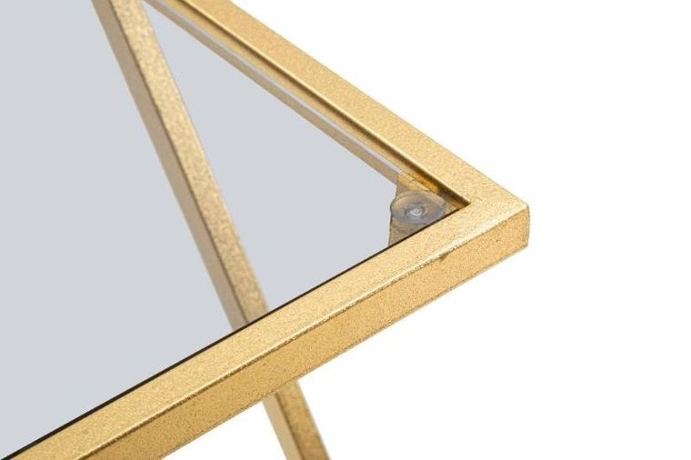 Mauro Ferretti, zestaw stolików pomocniczych z blatem z dymionego szkła