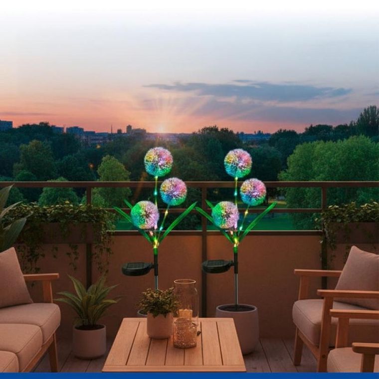 Maximex, lampki ogrodowe solarne, dmuchawce LED, 75 cm, 2 szt.