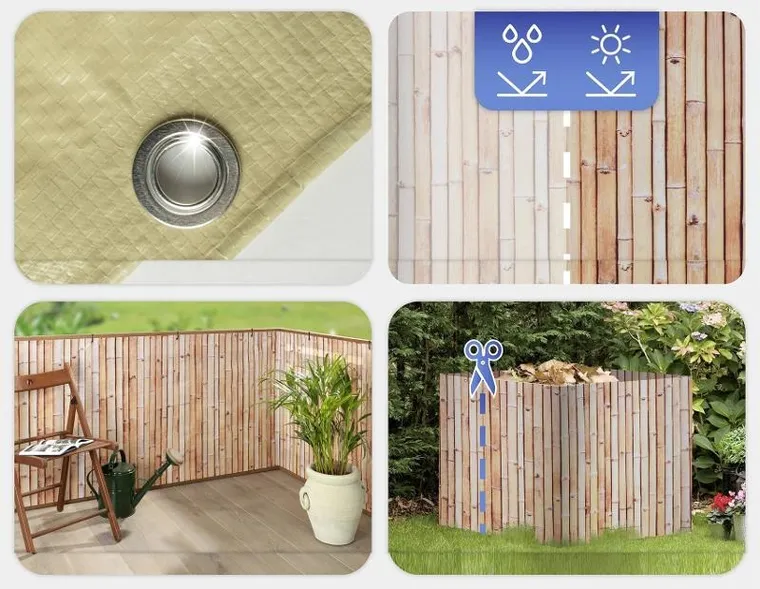 Maximex, osłona balkonowa z wzorem bambusa, 5 mx85 cm