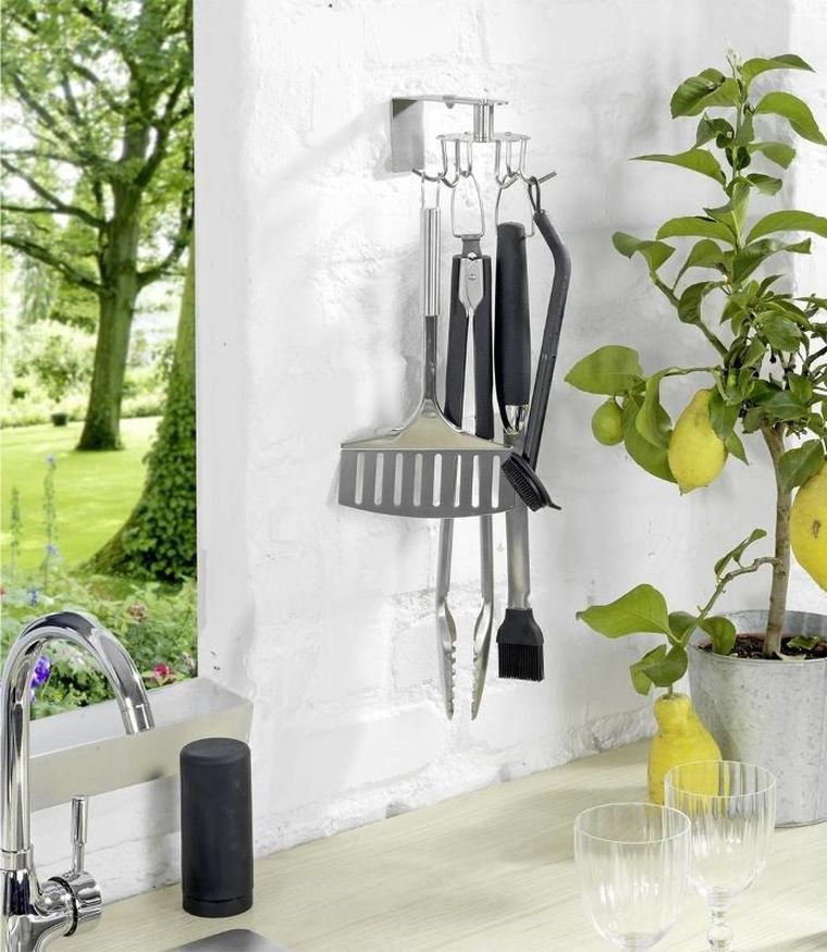 Maximex, wieszak kuchenny ze stali nierdzewnej, obrotowy, 6 haczyków