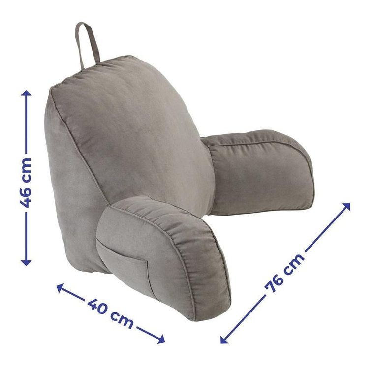 Maximex, wygodna poduszka do siedzenia w łóżku, z kieszonką na telefon, pilota