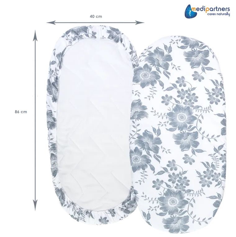 Medi Partners, Berry, prześcieradło z gumką do łóżeczka, bawełniane, 86-40 cm, 3 szt.