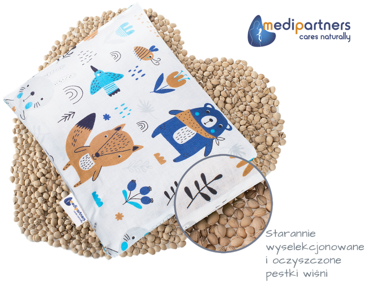 Medi Partners, Boho Animals, duży termofor z pestkami wiśni