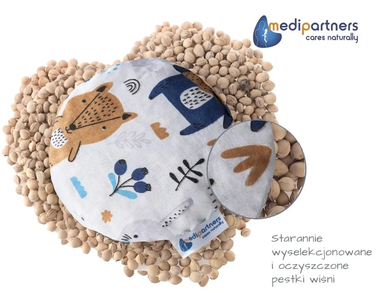 Medi Partners, Boho Animals, mały termofor z pestkami wiśni