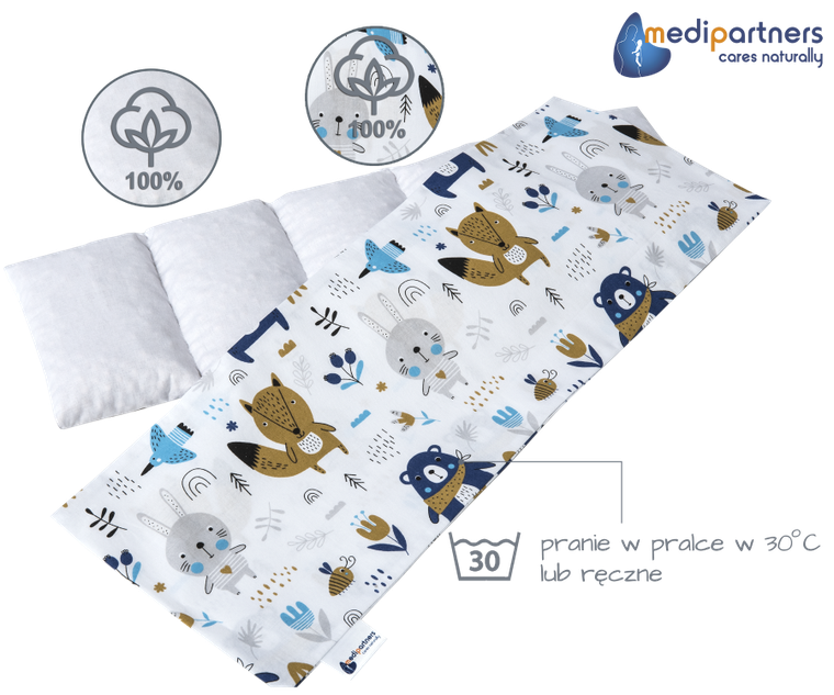 Medi Partners, Boho Animals, termofor 5-komorowy z pestkami wiśni, 20-60 cm