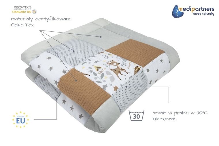 Medi Partners, Jelonki, mata do zabaw, kocyk, 100-100 cm