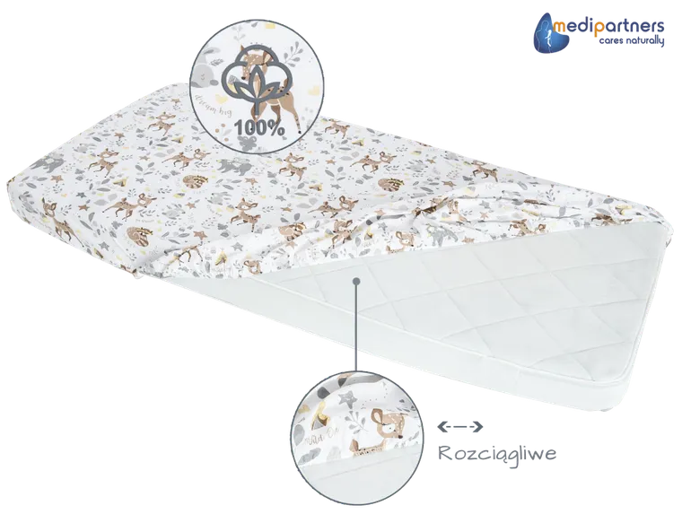 Medi Partners, Jelonki, prześcieradło z gumką, 60-120 cm