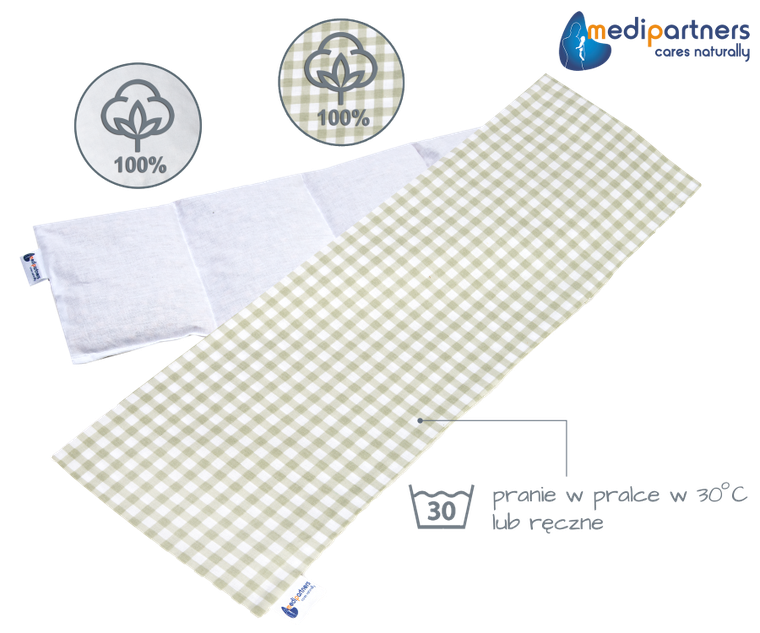 Medi Partners, Kratka, termofor 5-komorowy z pestkami wiśni, 20-60 cm