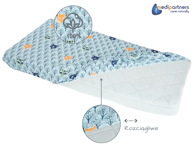 Medi Partners, Las, prześcieradło z gumką, 60-120 cm
