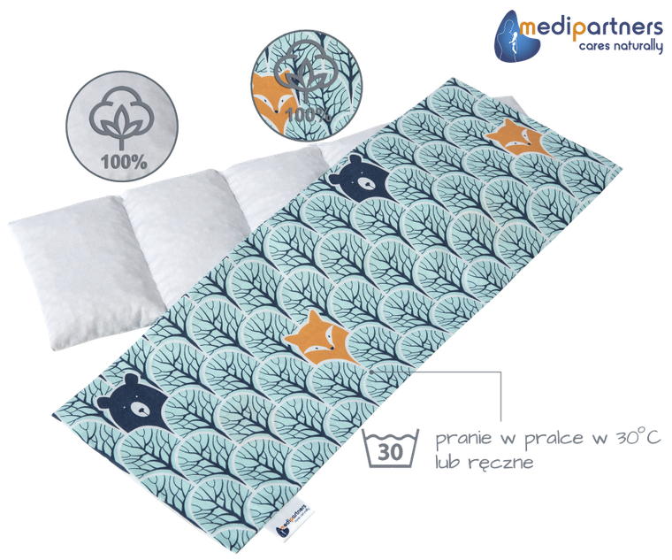 Medi Partners, Las, termofor 5-komorowy z pestkami wiśni, 20-60 cm