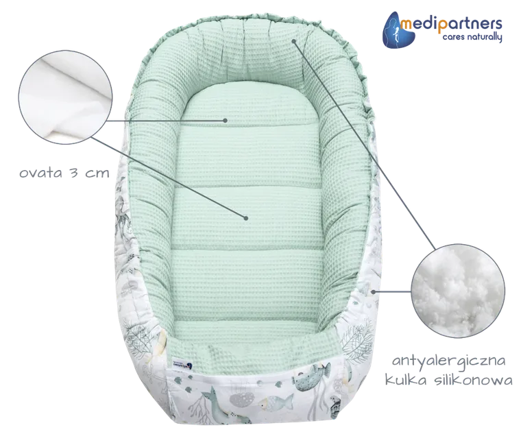 Medi Partners, Ocean, gniazdo, kokon dla niemowląt, wafel