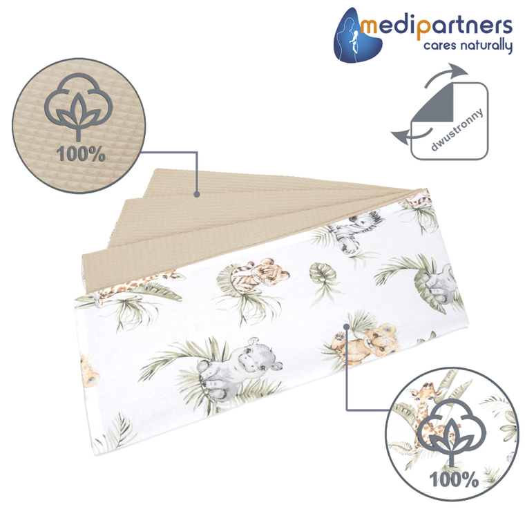 Medi Partners, Safari, kocyk, wafel, 75-100 cm