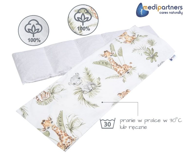 Medi Partners, Safari, termofor 5-komorowy z pestkami wiśni, 20-60 cm