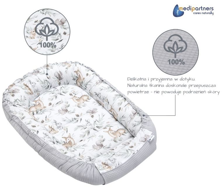 Medi Partners, Sarny, Liście, gniazdo, kokon dla niemowląt, wafel