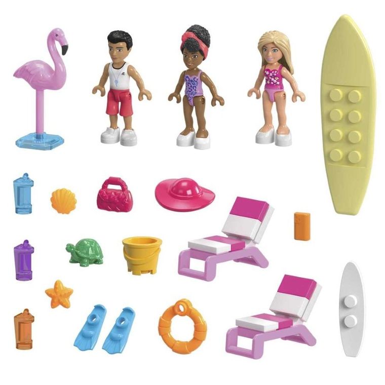 MEGA Barbie, Dream Boat - Wymarzona łódź Malibu, zestaw klocków, 317 elementów