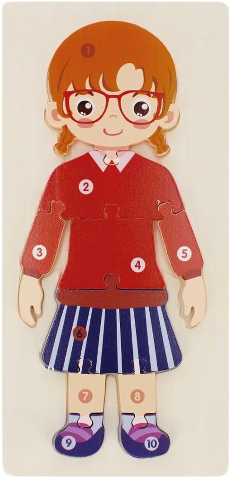 Mega Creative, Dziewczynka, układanka drewniana