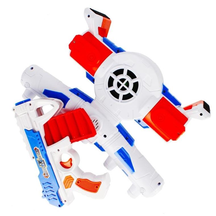 Mega Creative, wyrzutnia, zestaw ze strzałkami, elektroniczny, zestaw z akcesoriami